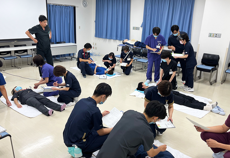 2次トリアージ訓練シミュレーションの様子