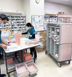 注射薬の準備風景