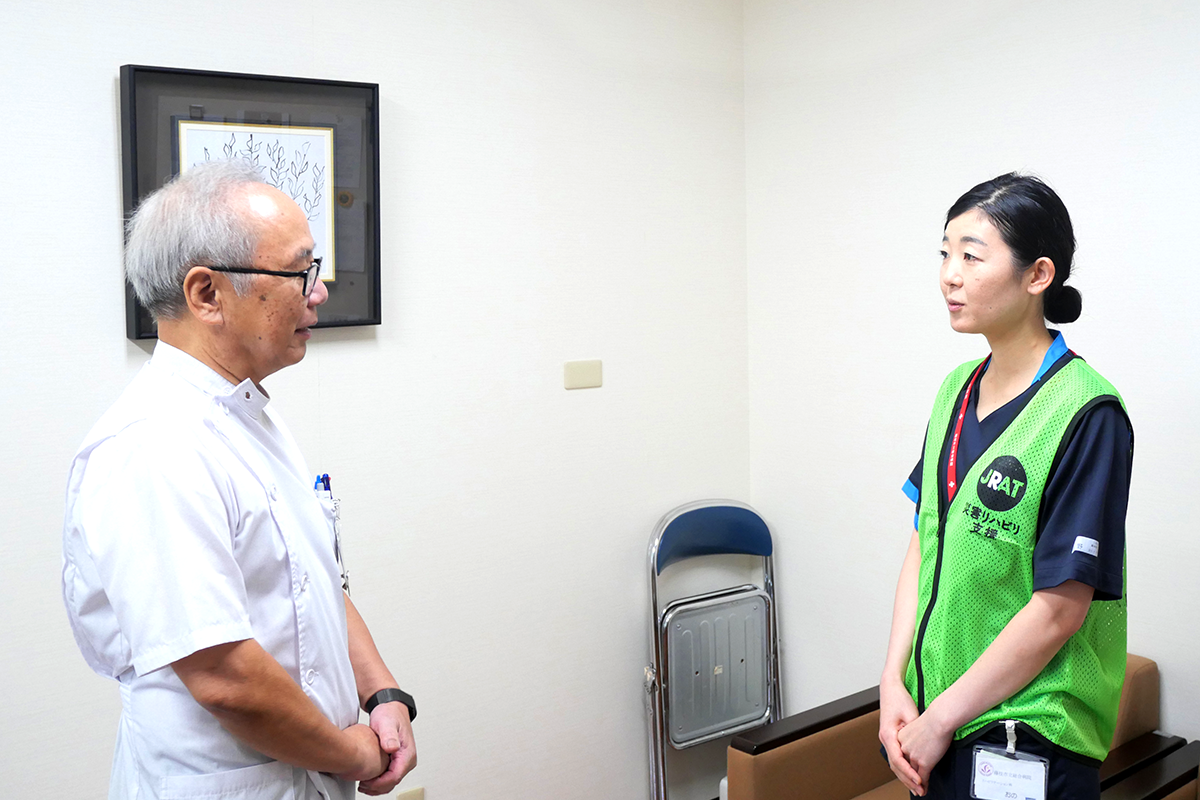 JRATの一員として派遣される小野さん