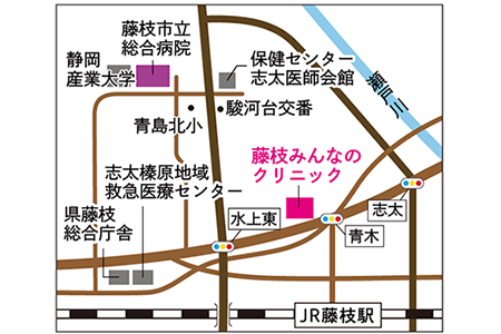 藤枝みんなのクリニックマップ