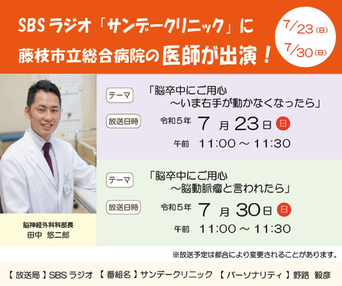 当院医師がサンデークリニックに出演