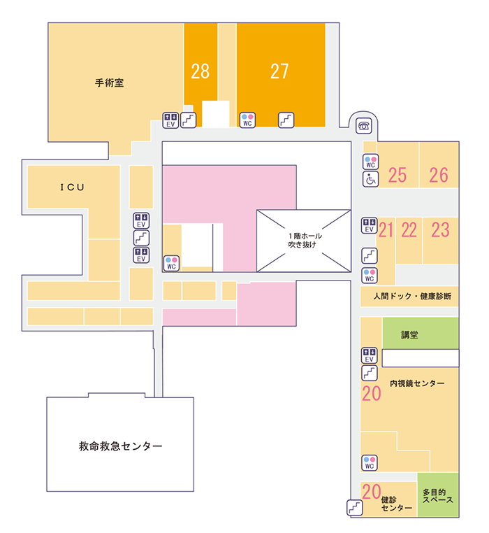 病院2階案内図