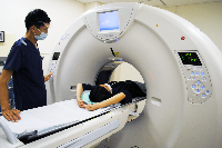 肺CT検査に使用する機器の写真