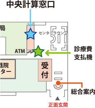 ATM設置場所の地図のイラスト