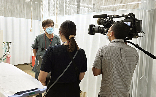 SBSテレビ「LIVEしずおか」の取材
