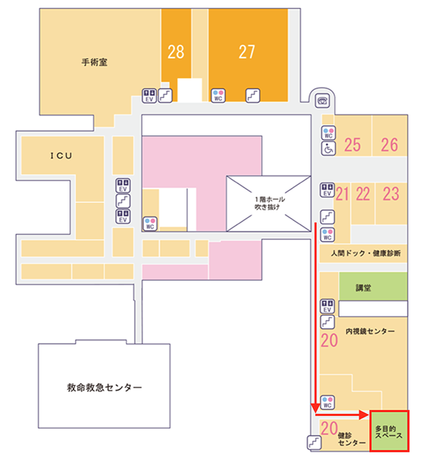 院内 多目的スペース Map
